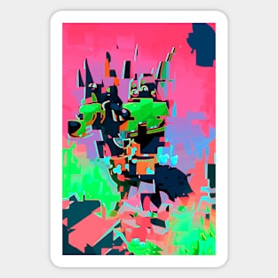 Abstract dogs Sticker